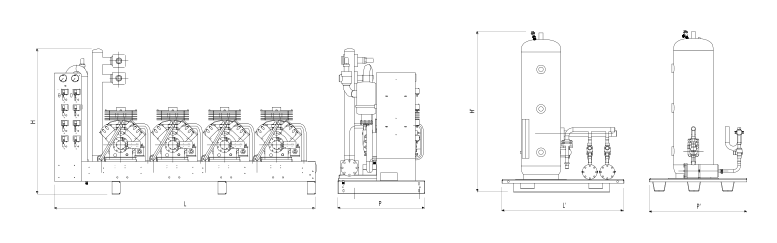 BRI MODULOPACK PSH 2N/6MU-40X dimension drawing