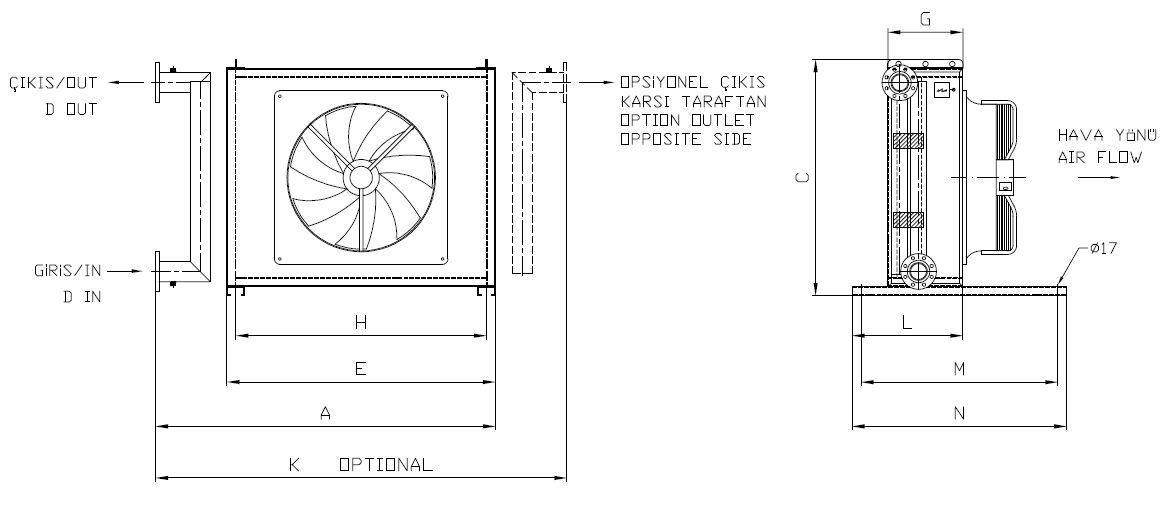BC/BD-150CB5-B03 dimension drawing