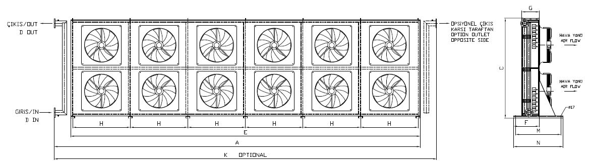 BC/BD-2X650BD1-B03 dimension drawing
