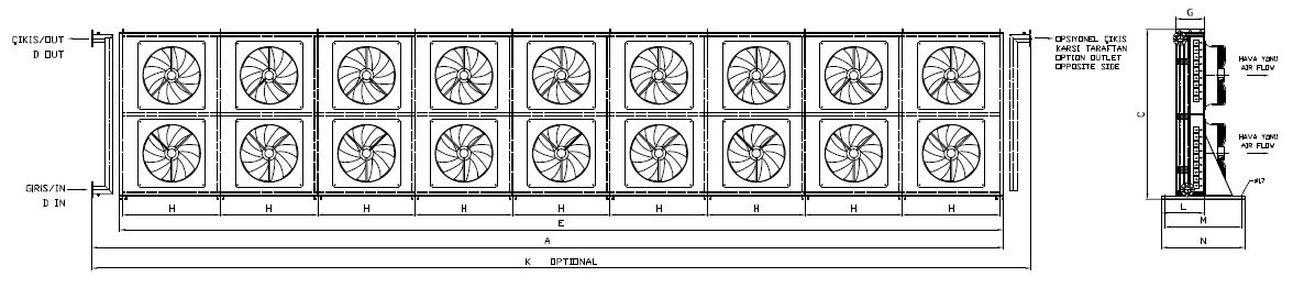 BC/BD-2X980AC1-B01 dimension drawing