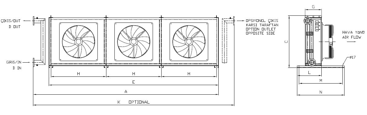 BC/BD-350BB1-B03 dimension drawing