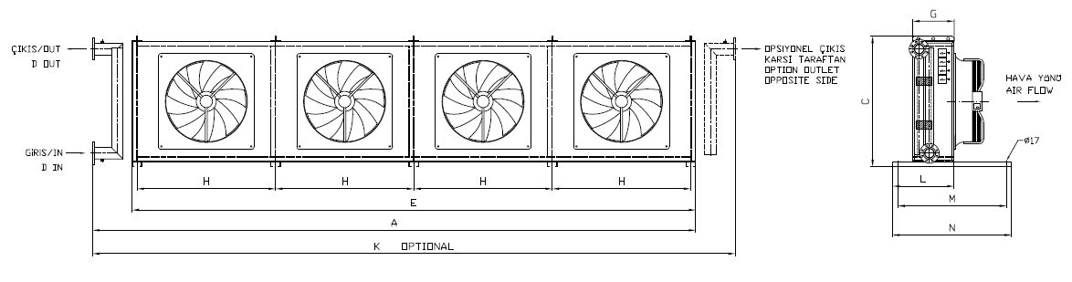 BC/BD-450BA1-B03 dimension drawing