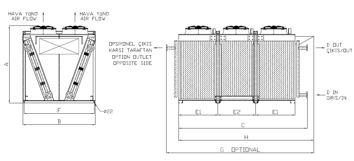 BE-2X380AC5-B01C dimension drawing