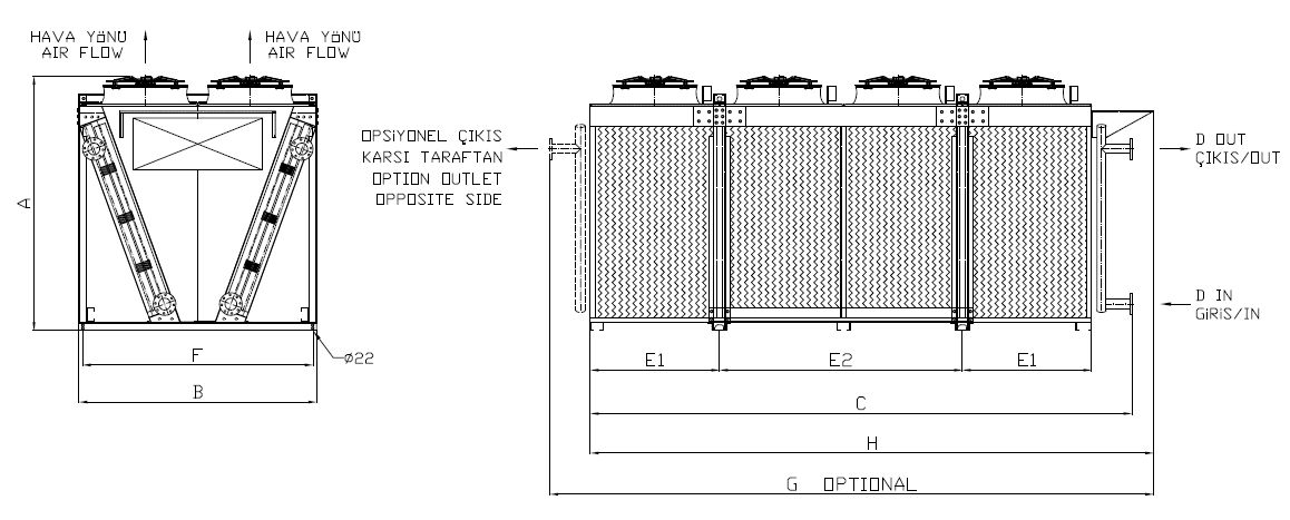BE-2X480BC5-B01T dimension drawing