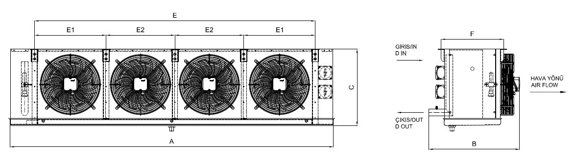 EA-430AE4-C01 dimension drawing