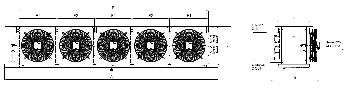 EA-530AC10-C01 dimension drawing