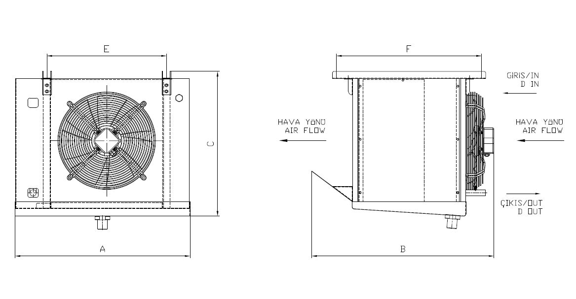 EA-DA-150BE7-C22 dimension drawing