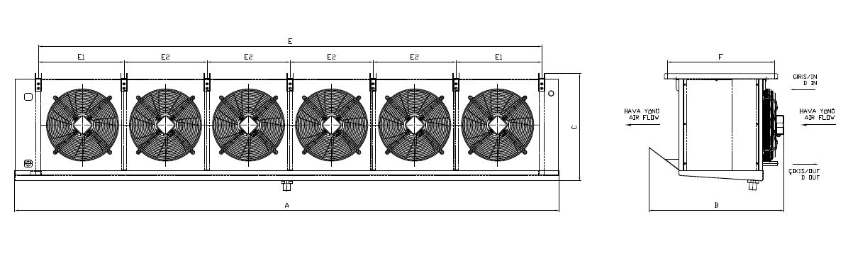 EA-DA-645AE7-C23 dimension drawing