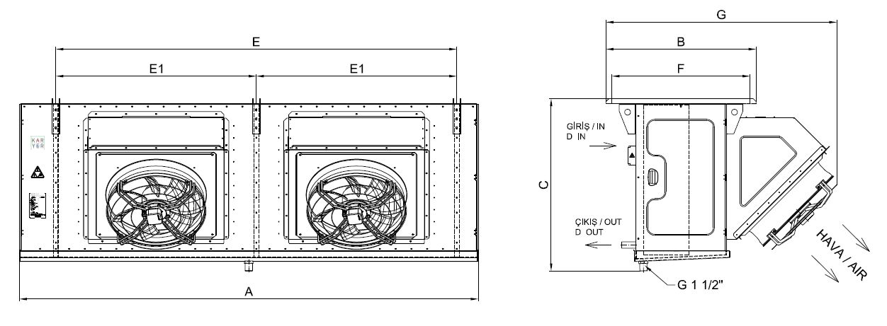 EA-DI-263GE4-A13 dimension drawing