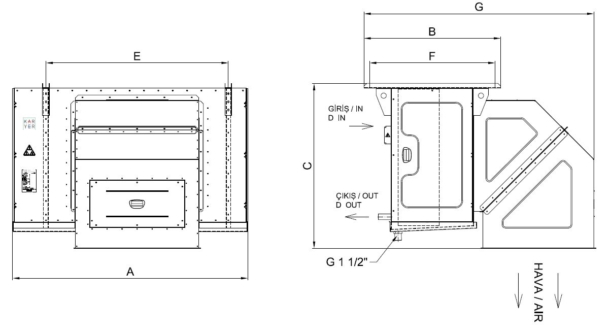 EA-DV-163GI10-A13 dimension drawing