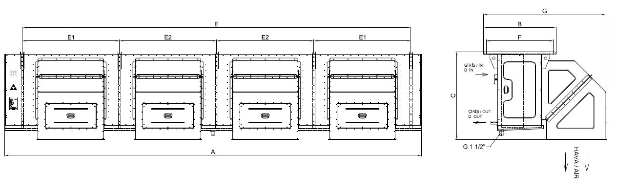 EA-DV-463GC10-A13 dimension drawing