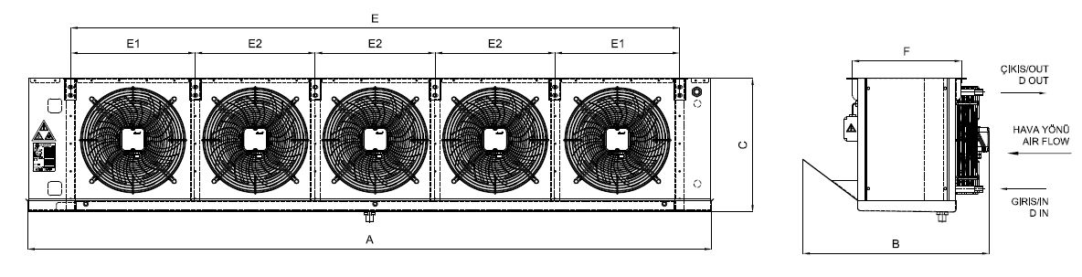EA-GA-545AE7-A23 dimension drawing
