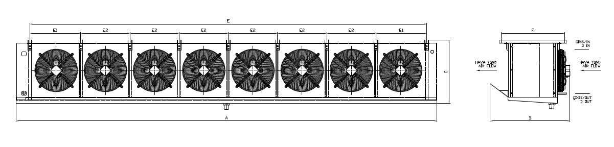 EA-GA-835BE7-A21 dimension drawing