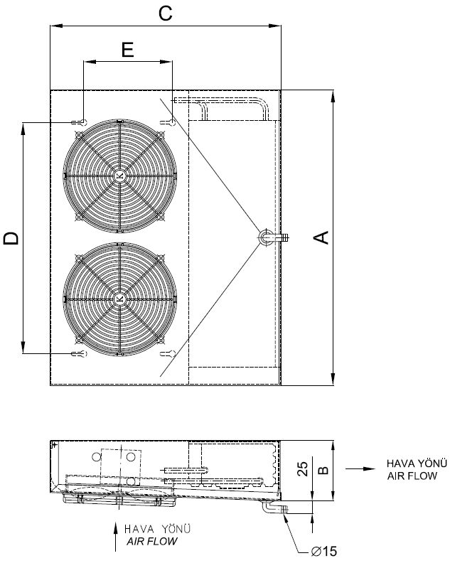 EC-A-220JE6-C25 dimension drawing