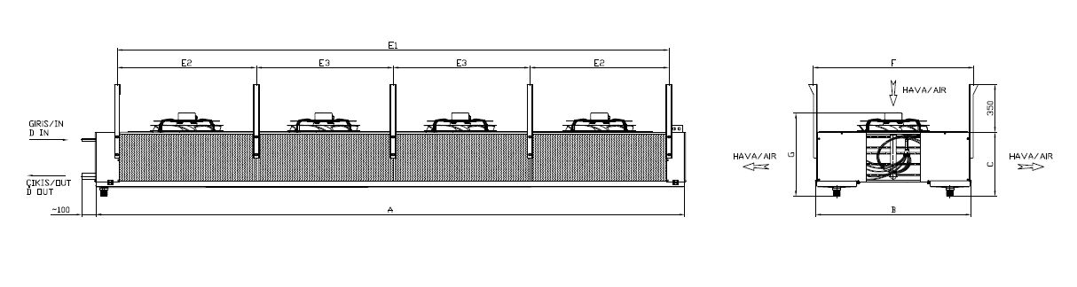 ED-DP-435AC4-B22 dimension drawing