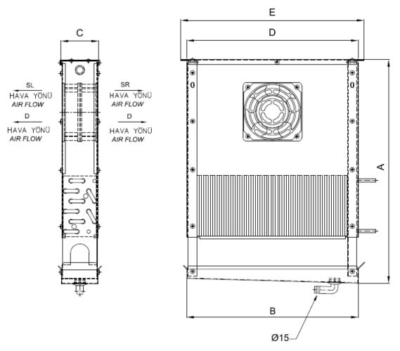EL-115AE5-C22 dimension drawing