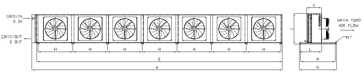 KA/KB-780AB1-B01 dimension drawing