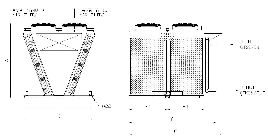 KC-2x280EB5-B01C dimension drawing