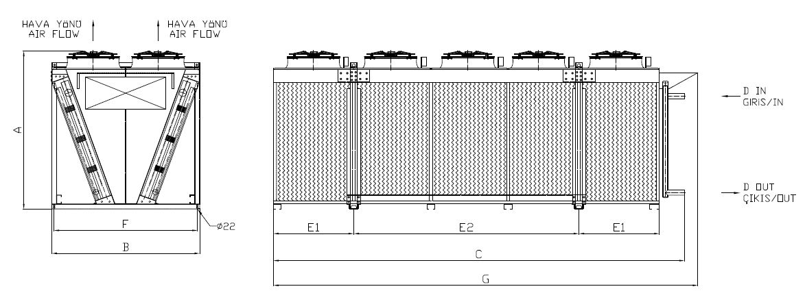 KC-2x580AB1-B01C dimension drawing