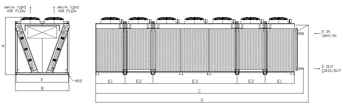 KC-2x780EB5-B01C dimension drawing