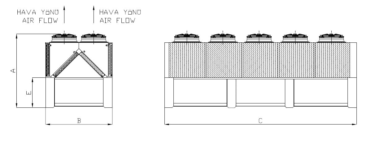 KC-WF-2x580BB5-B01C dimension drawing
