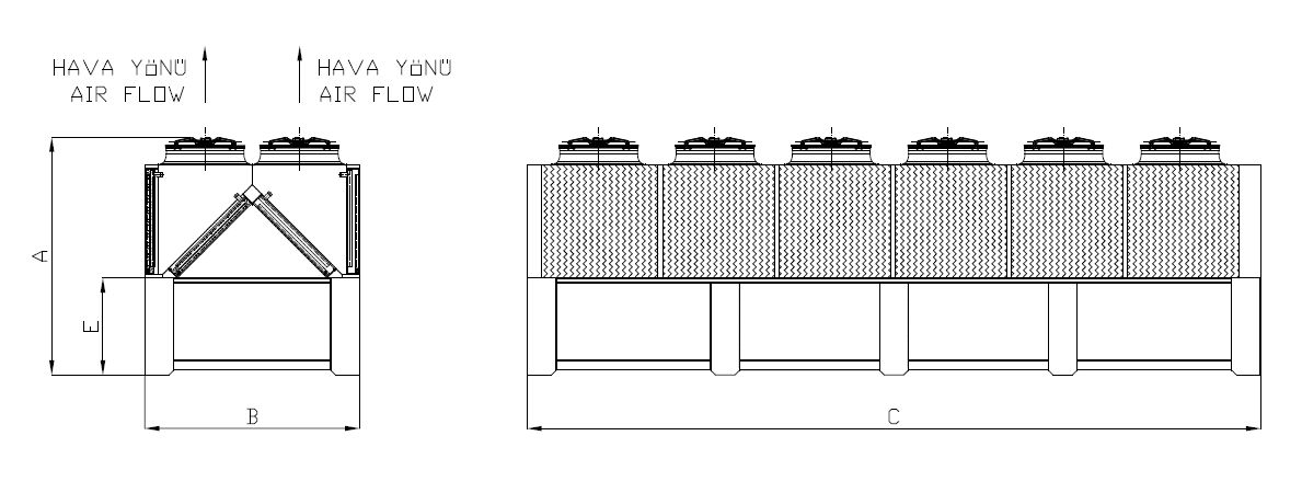 KC-WF-2x680AA5-B01C dimension drawing