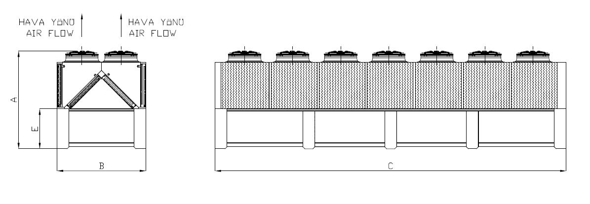 KC-WF-2x780AA1-B01C dimension drawing