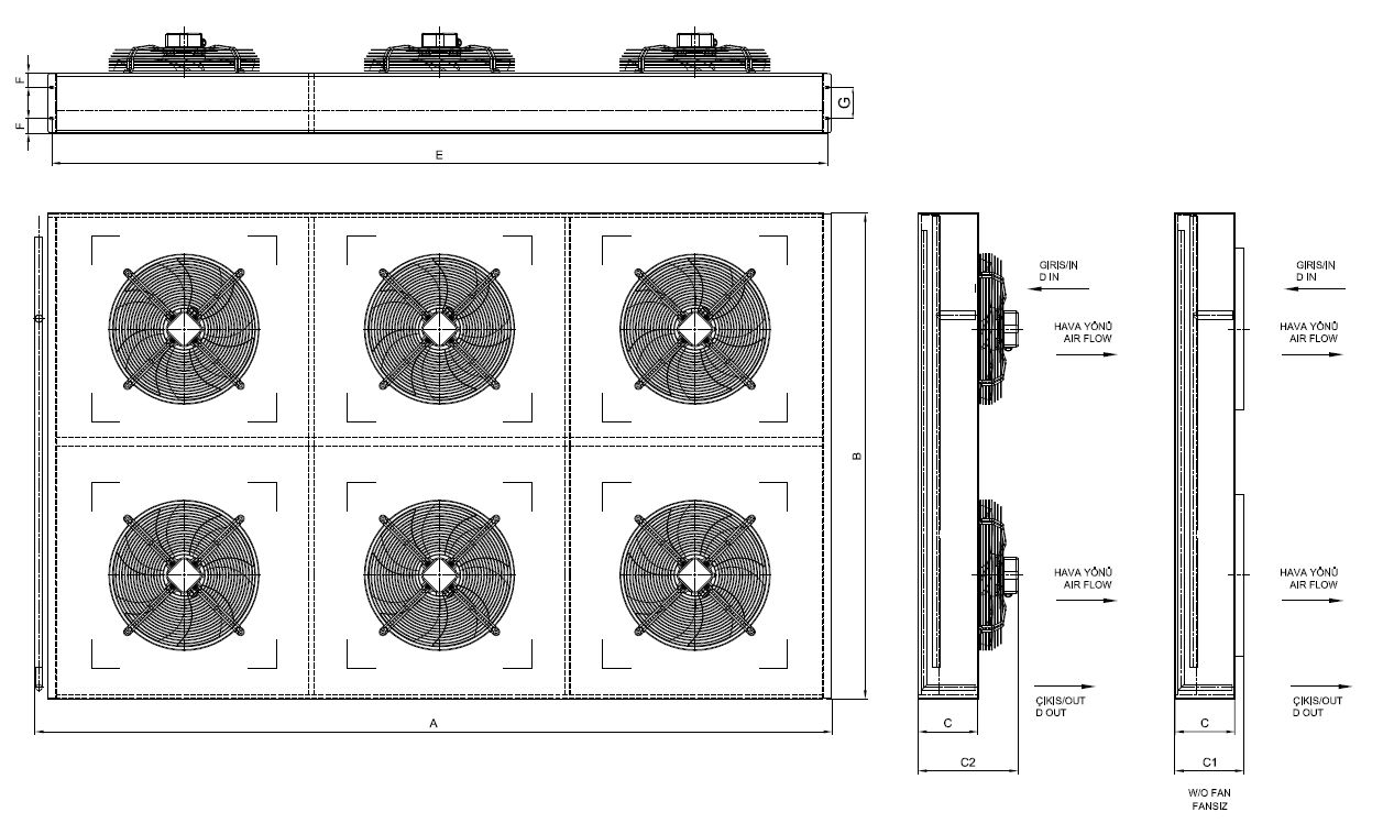 KT-2x335CB1-B02 dimension drawing